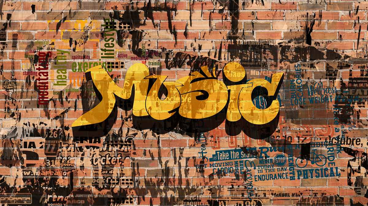 Fototapeta Muzyka graffiti