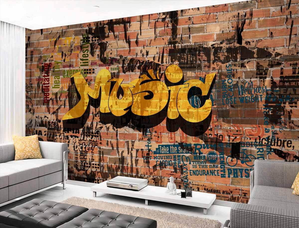 Fototapeta Muzyka graffiti