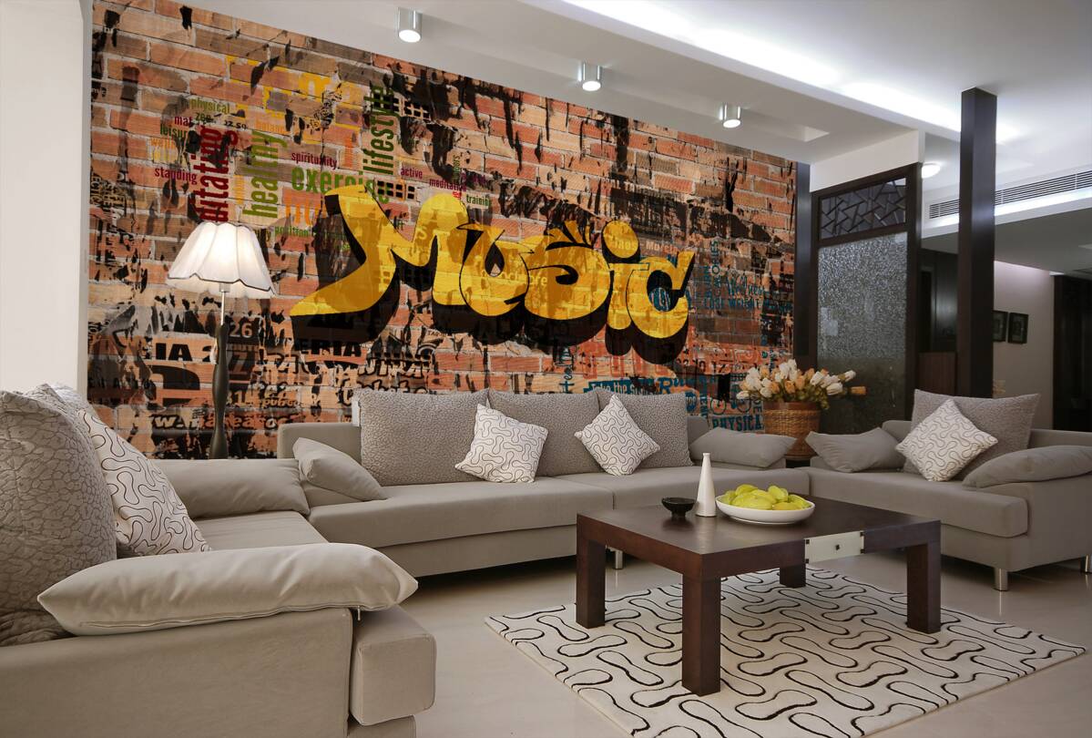 Fototapeta Muzyka graffiti
