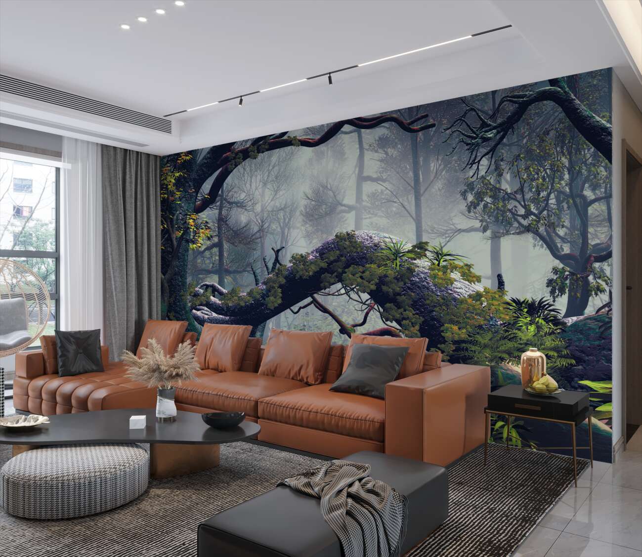 Fototapeta Blooming Night Forest