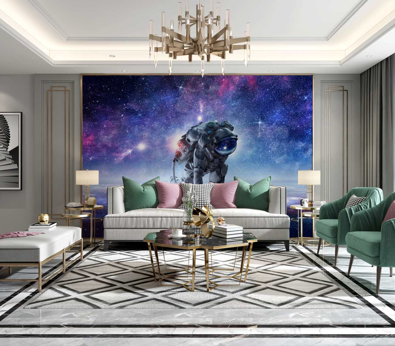 Fototapeta Kosmiczny astronauta