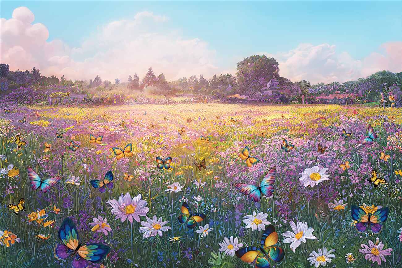 Fototapeta Spring łąka z motywami