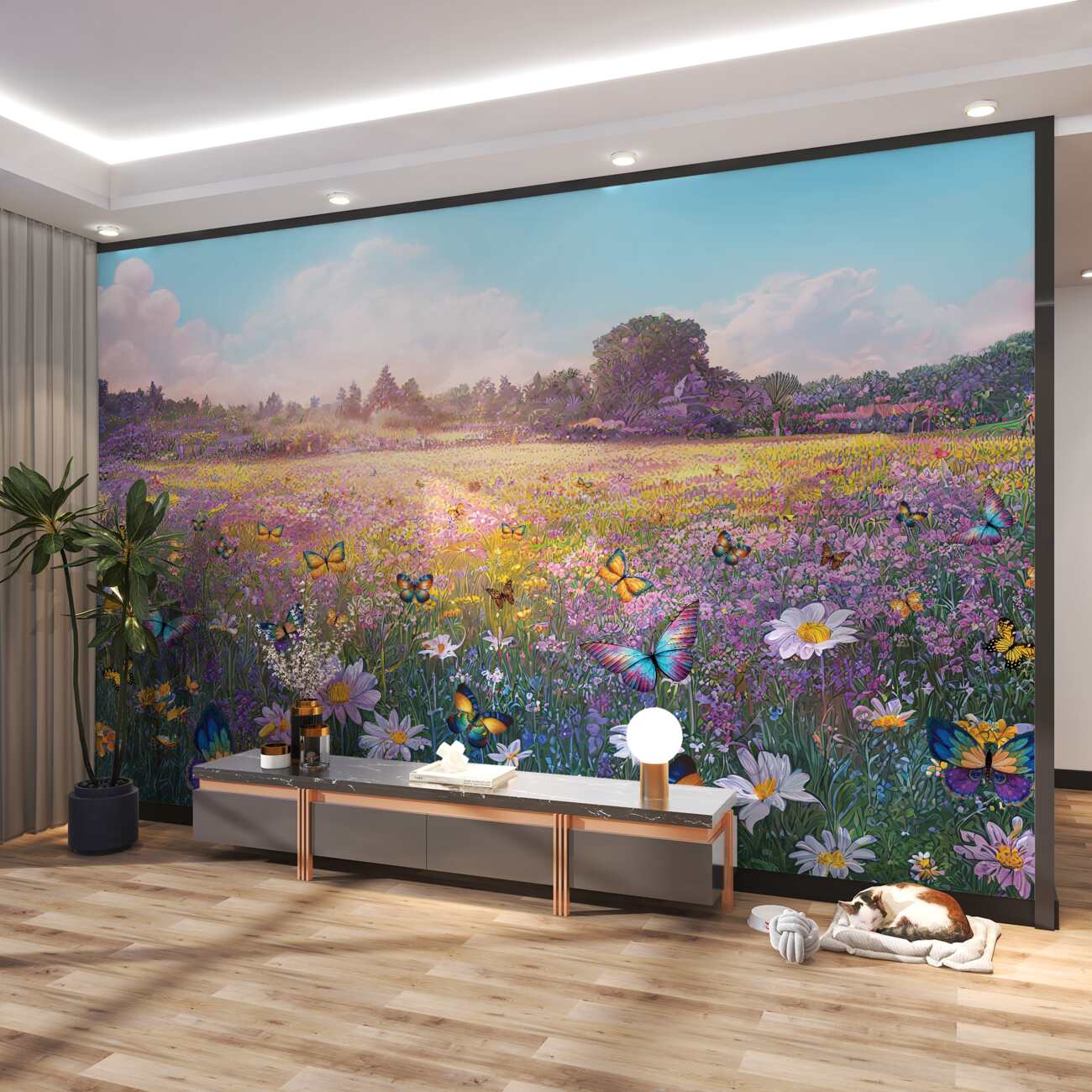 Fototapeta Spring łąka z motywami