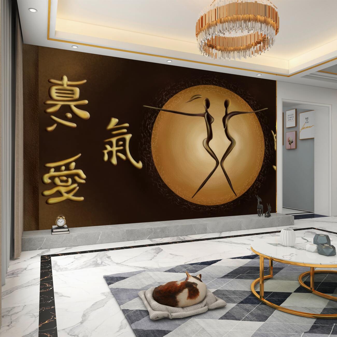 Fototapeta Streszczenie dziewcząt na tkaninach China
