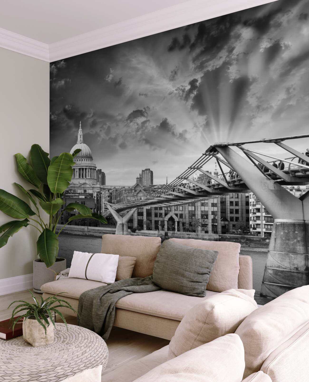 Fototapeta Most po drugiej stronie rzeki do starego miasta