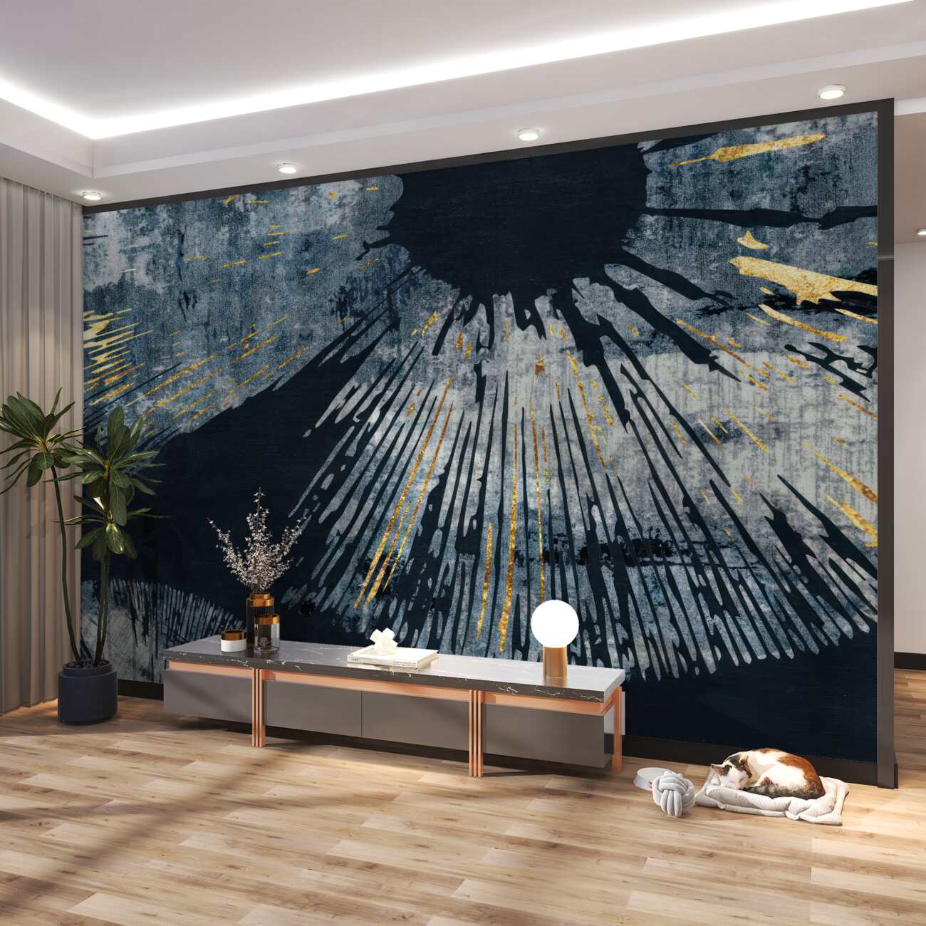 Fototapeta Abstrakcyjne maki w nocy