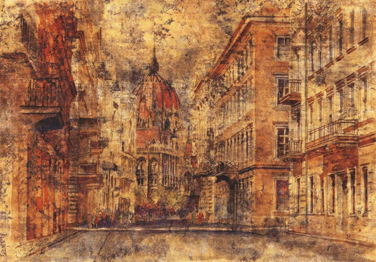 Fototapeta Architektura abstrakcji starego miasta