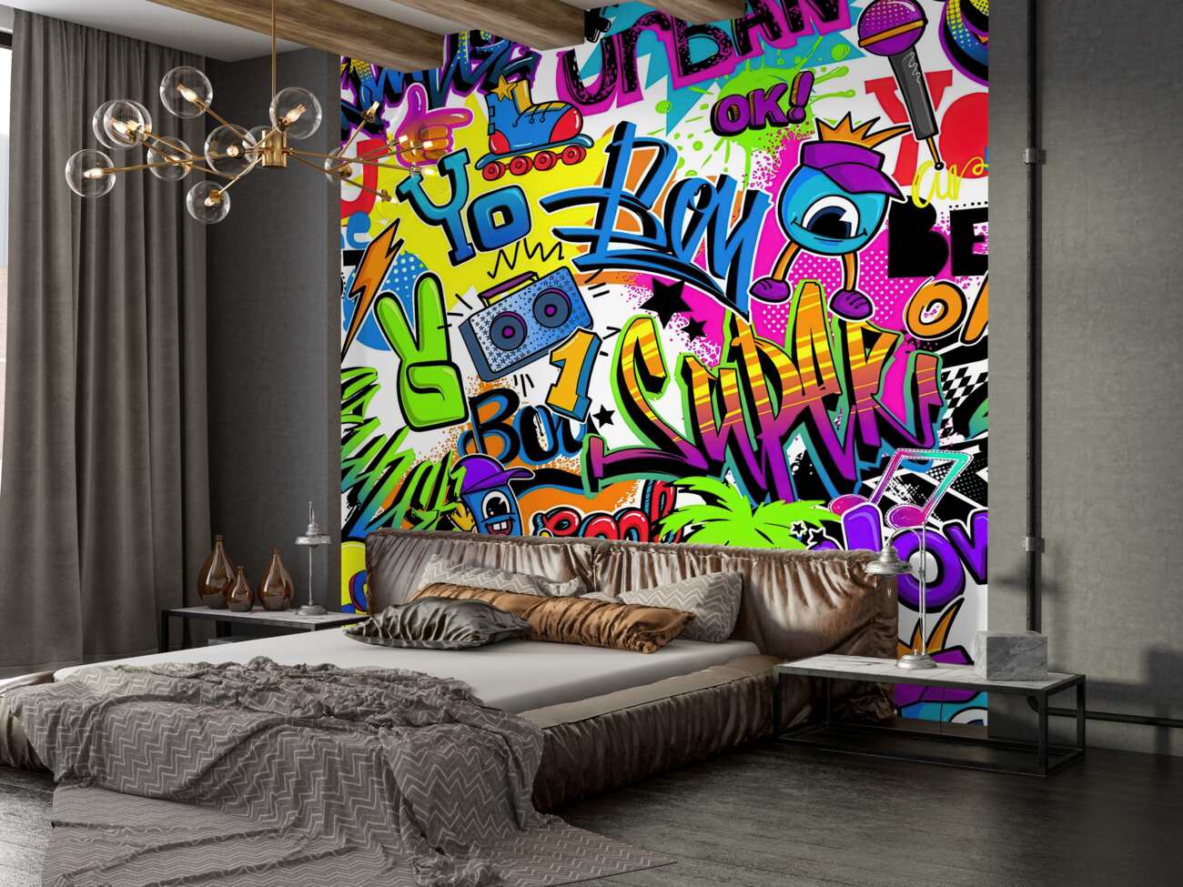 Fototapeta Jasne pisanie graffiti