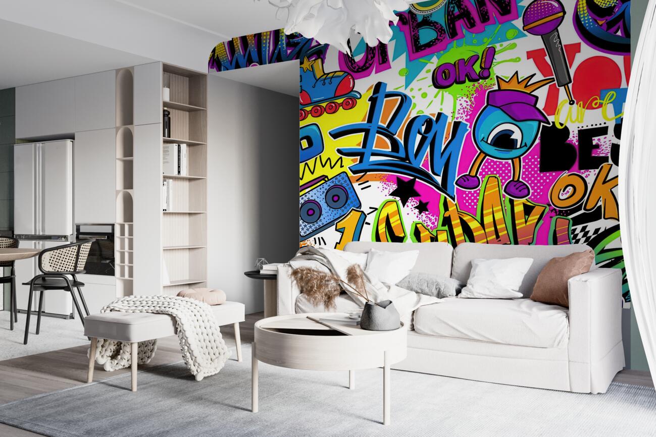Fototapeta Jasne pisanie graffiti