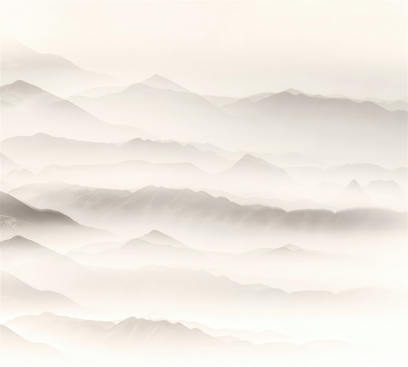 Fototapeta Foggy Haze na przełęczy górskiej