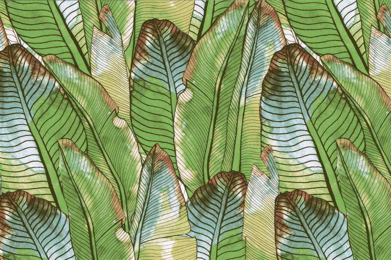Fototapeta Jasne -green liście z teksturami