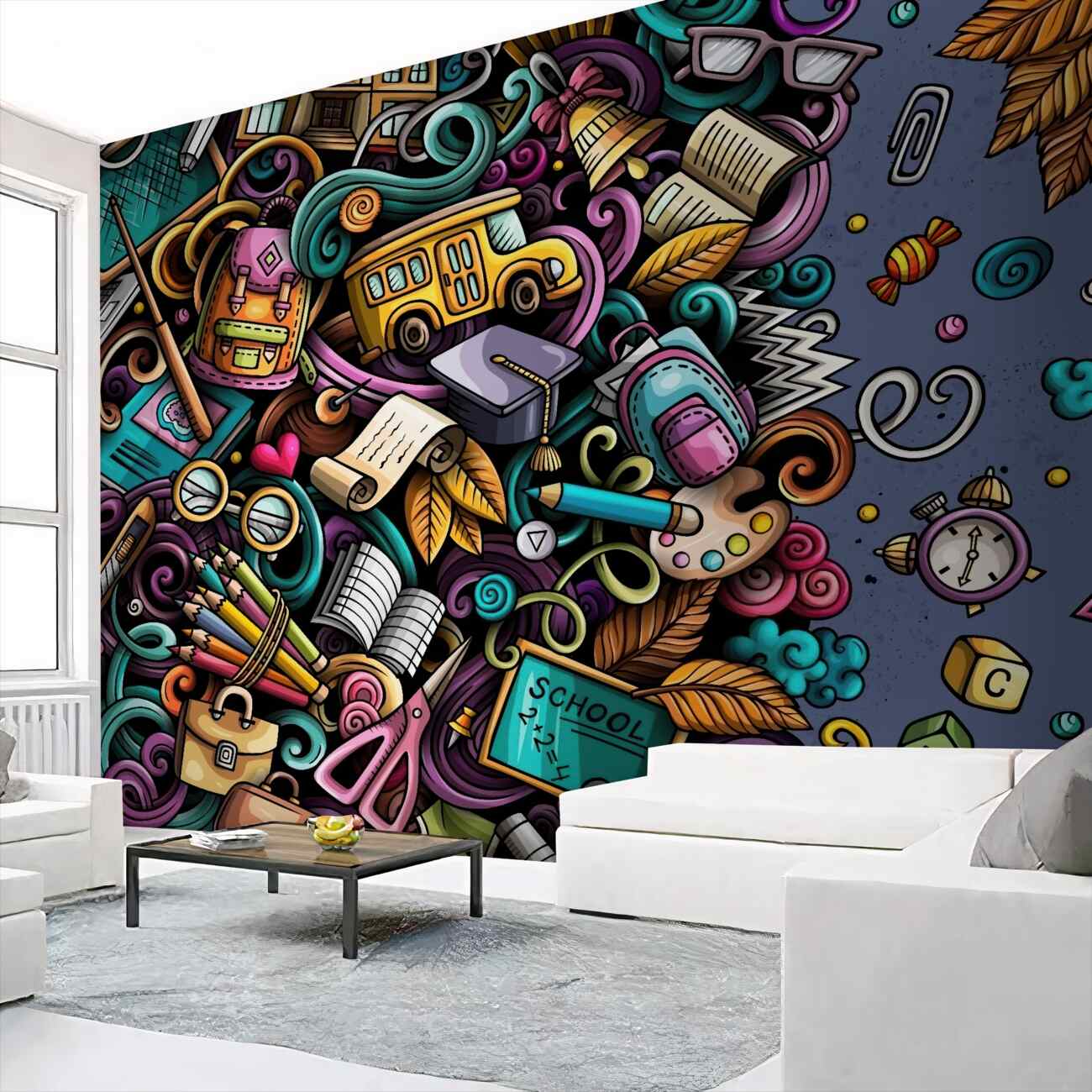Fototapeta Inwentaryzacja szkolna w graffiti
