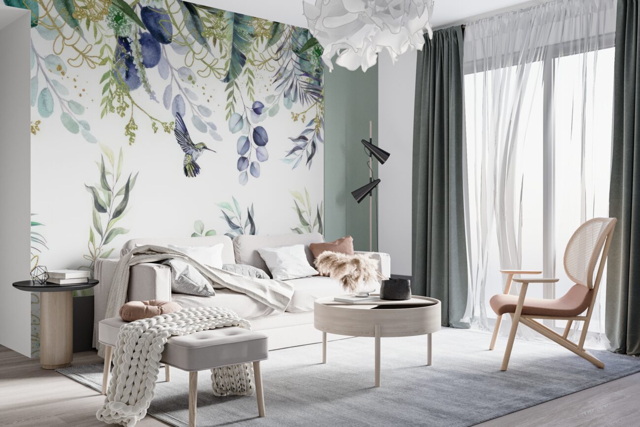 Fototapeta Spring liście w odbiciu wody