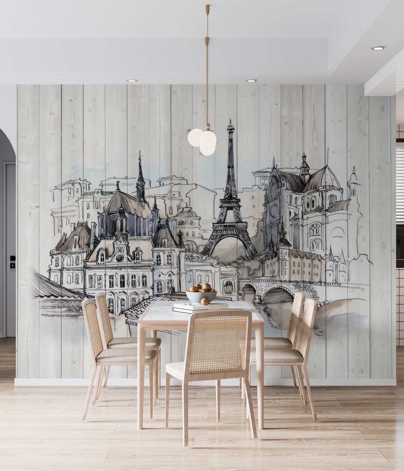 Fototapeta Francuska ilustracja architektury