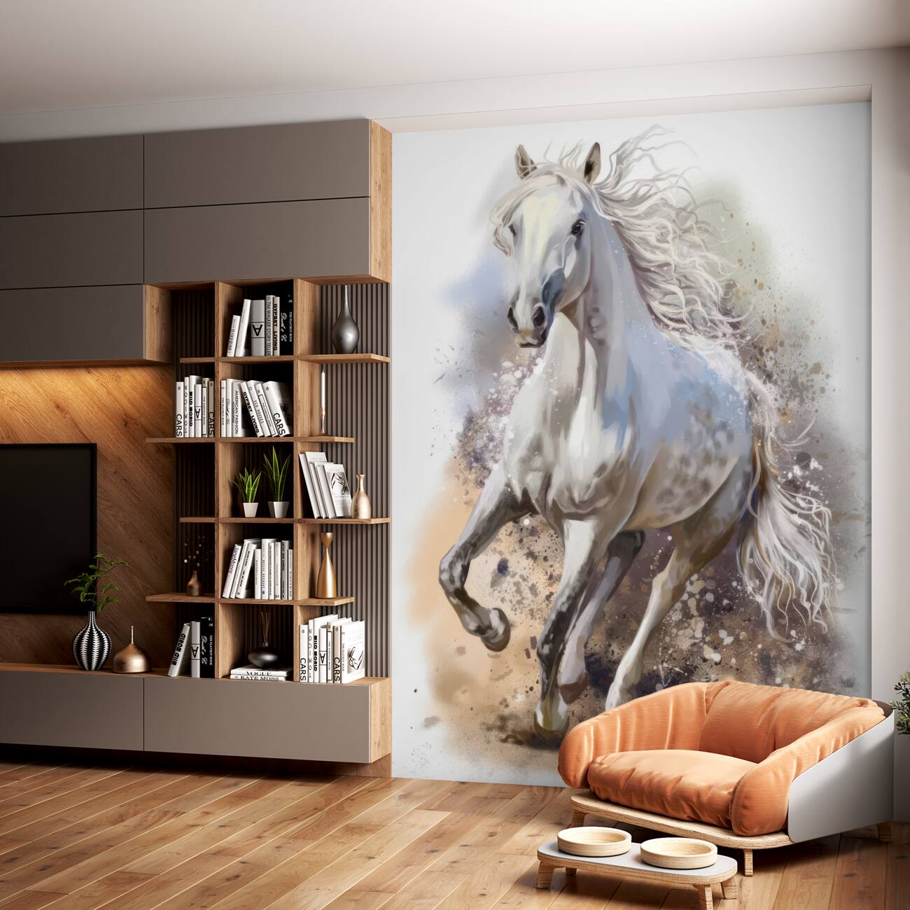 Fototapeta Koń biały galop