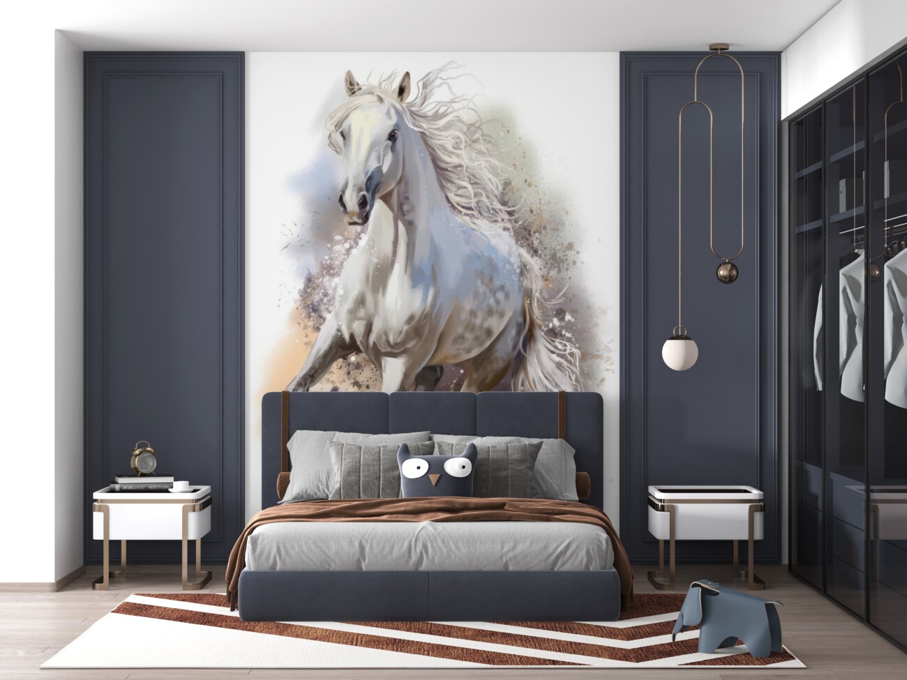 Fototapeta Koń biały galop