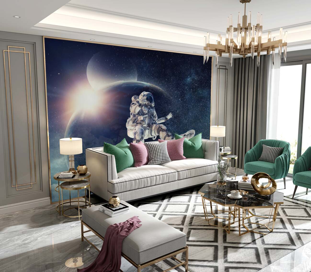 Fototapeta Rakiet astronauta