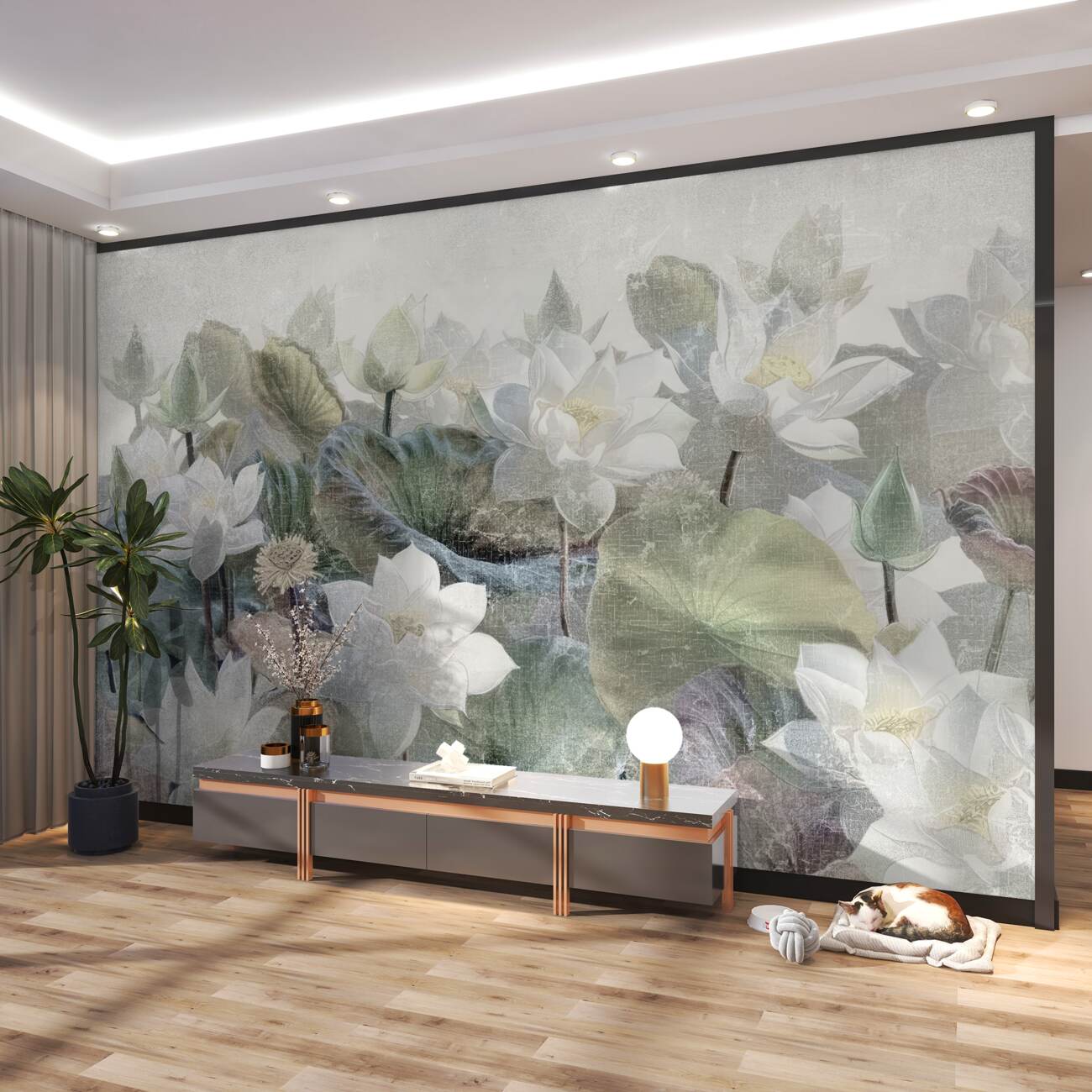 Fototapeta Magnolia kwitnie po deszczu