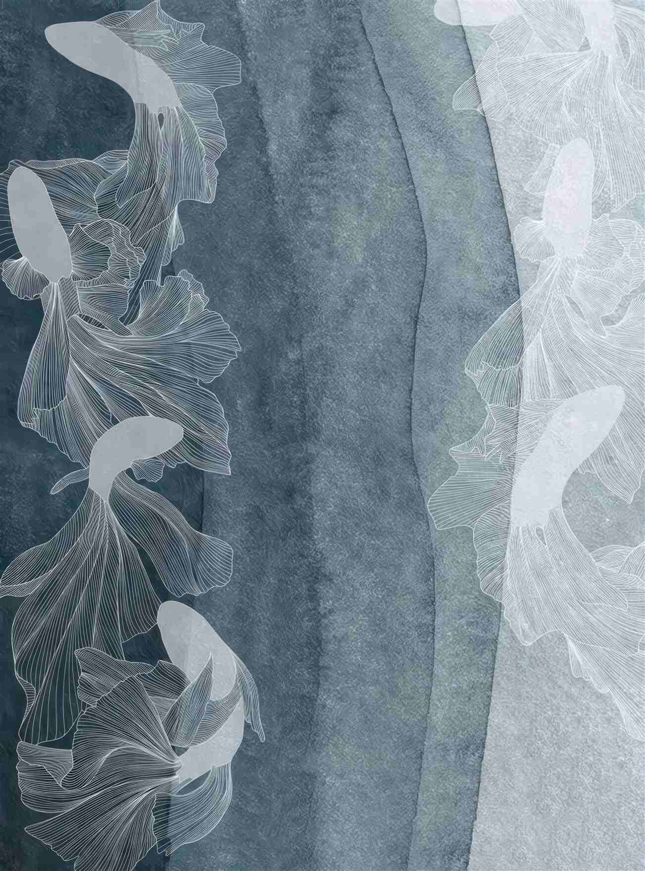 Fototapeta Plaża z meduzami w wieczornej abstrakcji