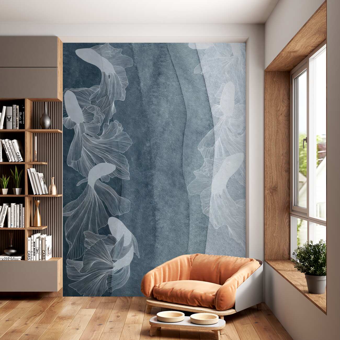 Fototapeta Plaża z meduzami w wieczornej abstrakcji