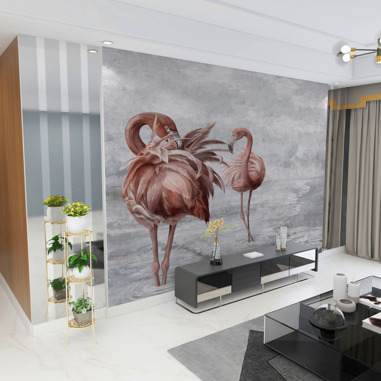Fototapeta Flamingo na wodzie