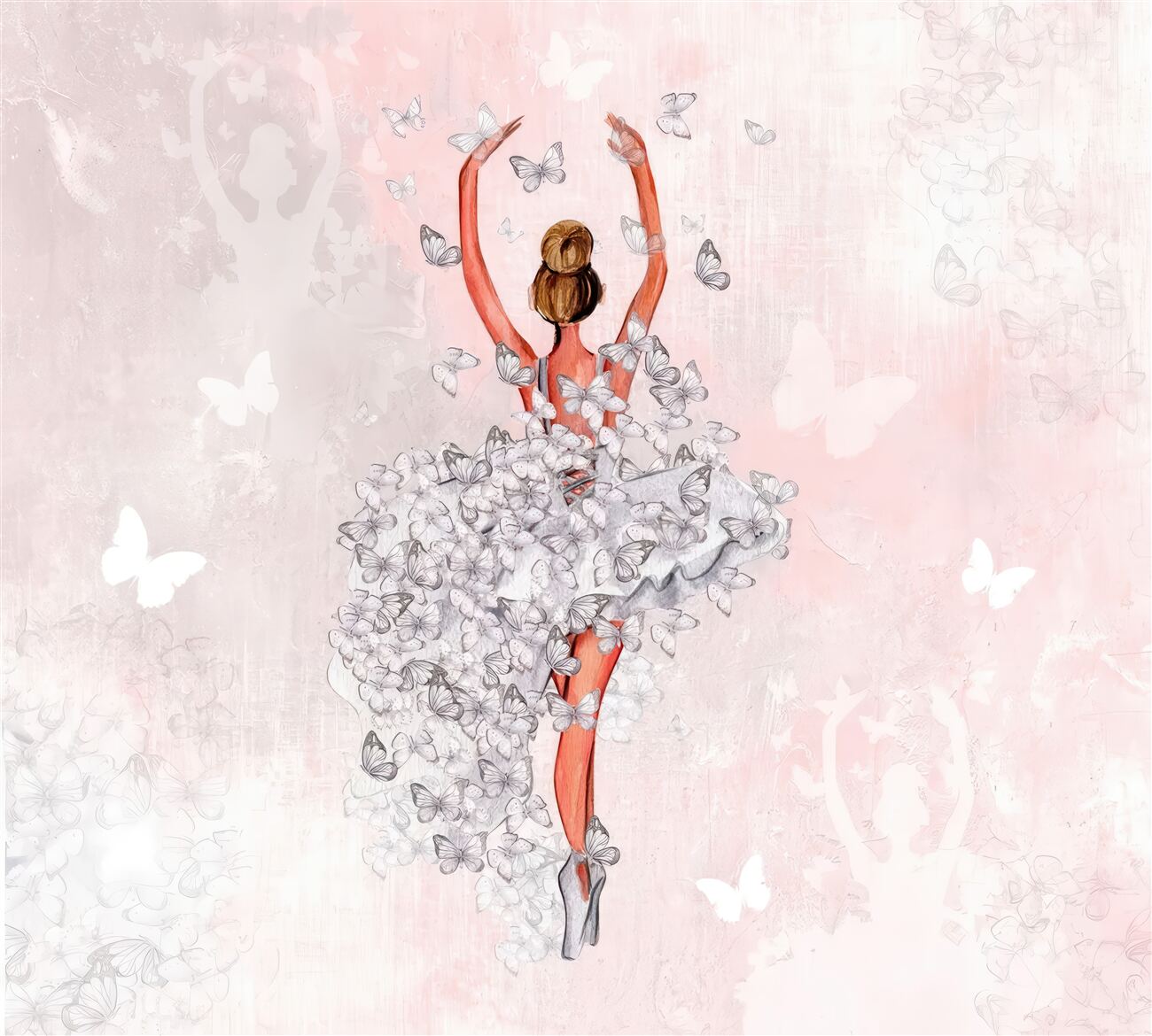 Fototapeta Balerina w abstrakcji motyli