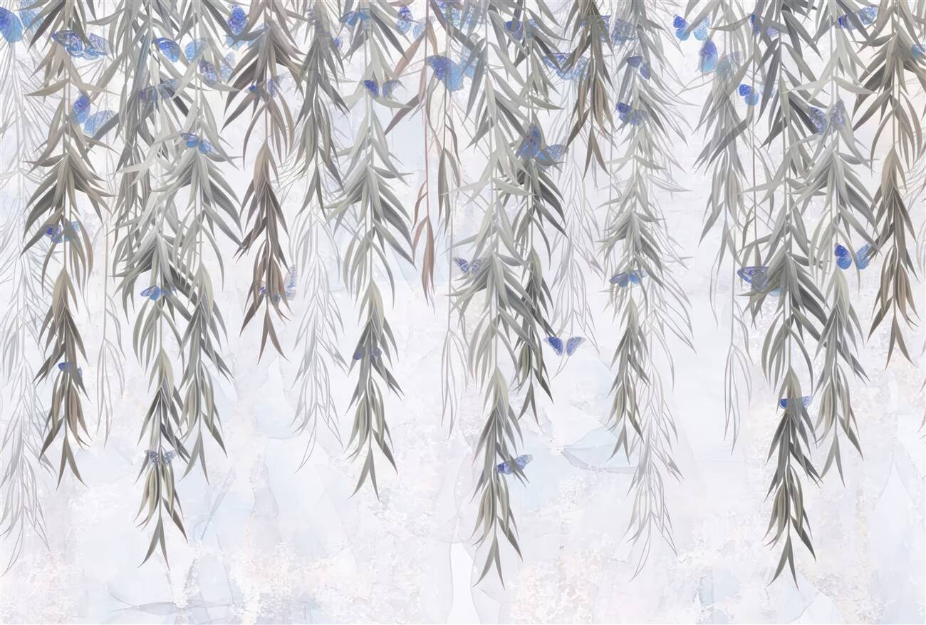 Fototapeta Willow pozostawia zejście do wody