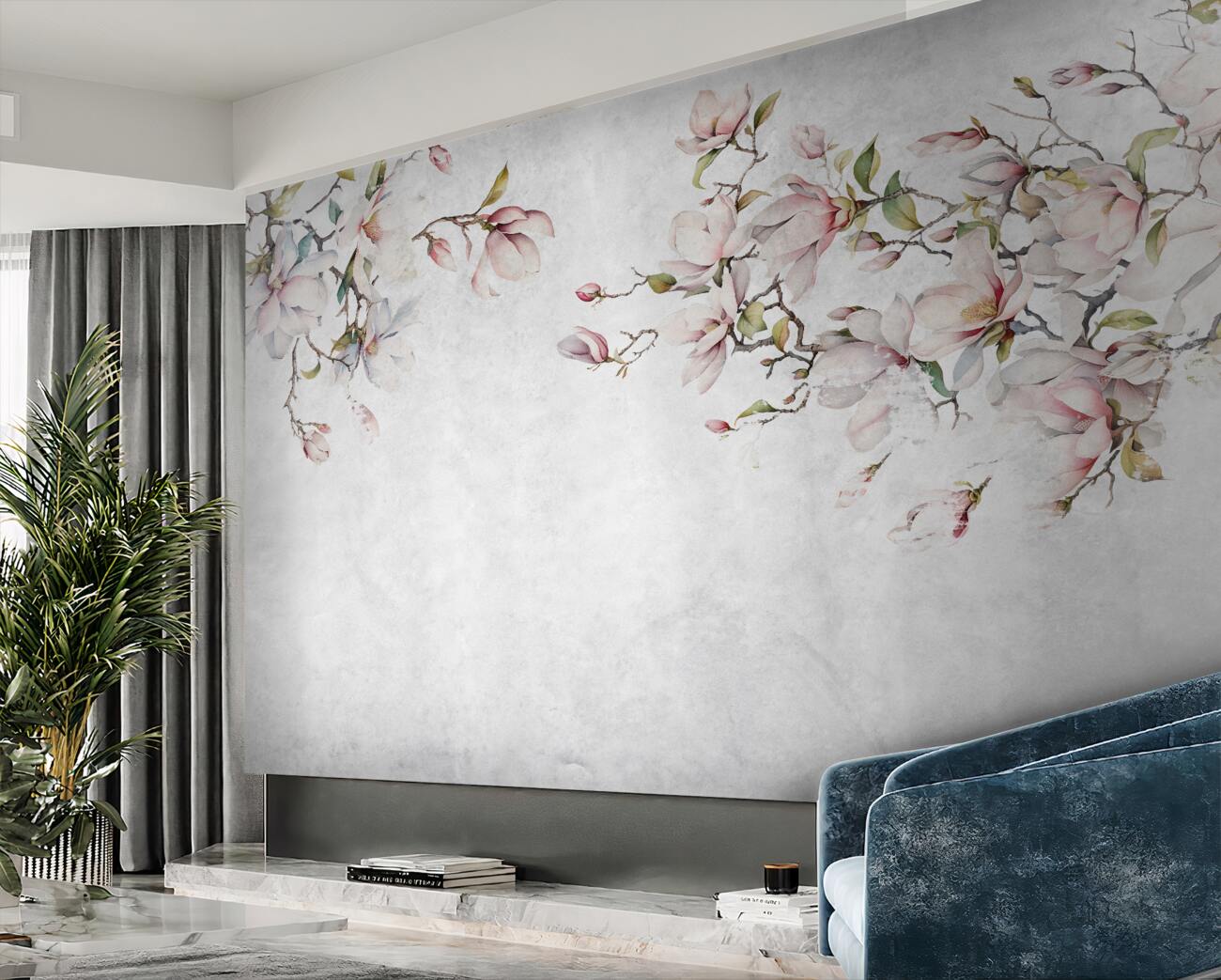 Fototapeta Gałęzie magnolia są różowe