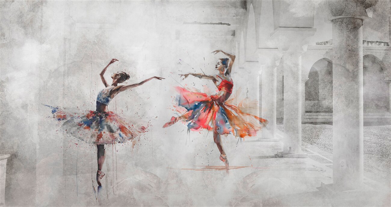 Fototapeta Balerina na akwarelu