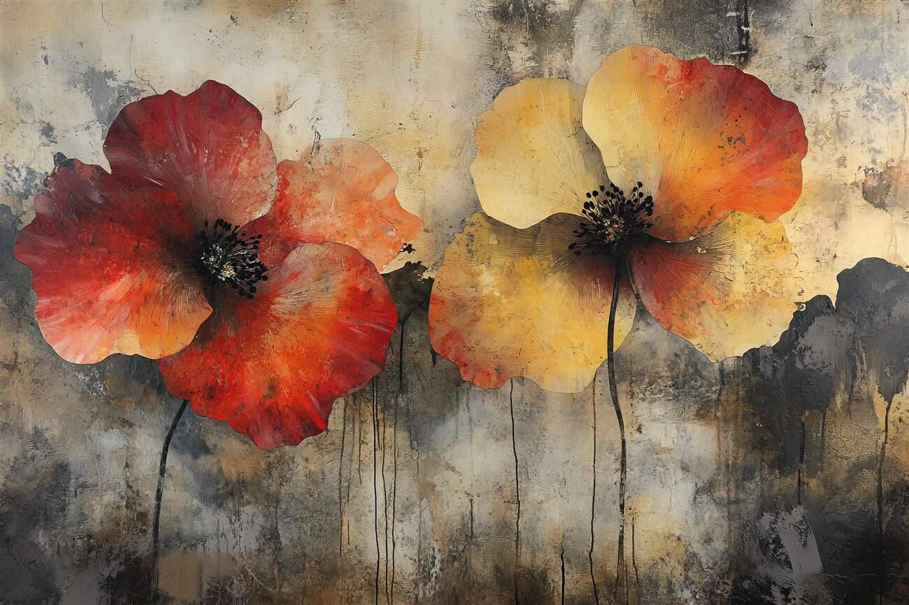 Fototapeta Poppy Away - Rainy