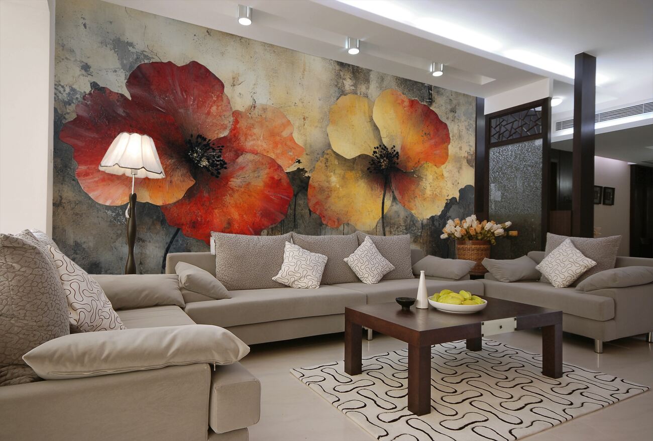 Fototapeta Poppy Away - Rainy