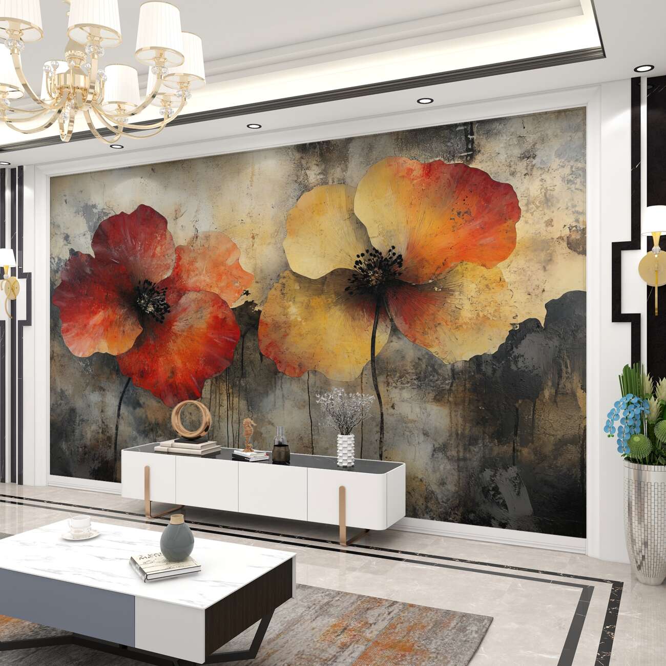 Fototapeta Poppy Away - Rainy