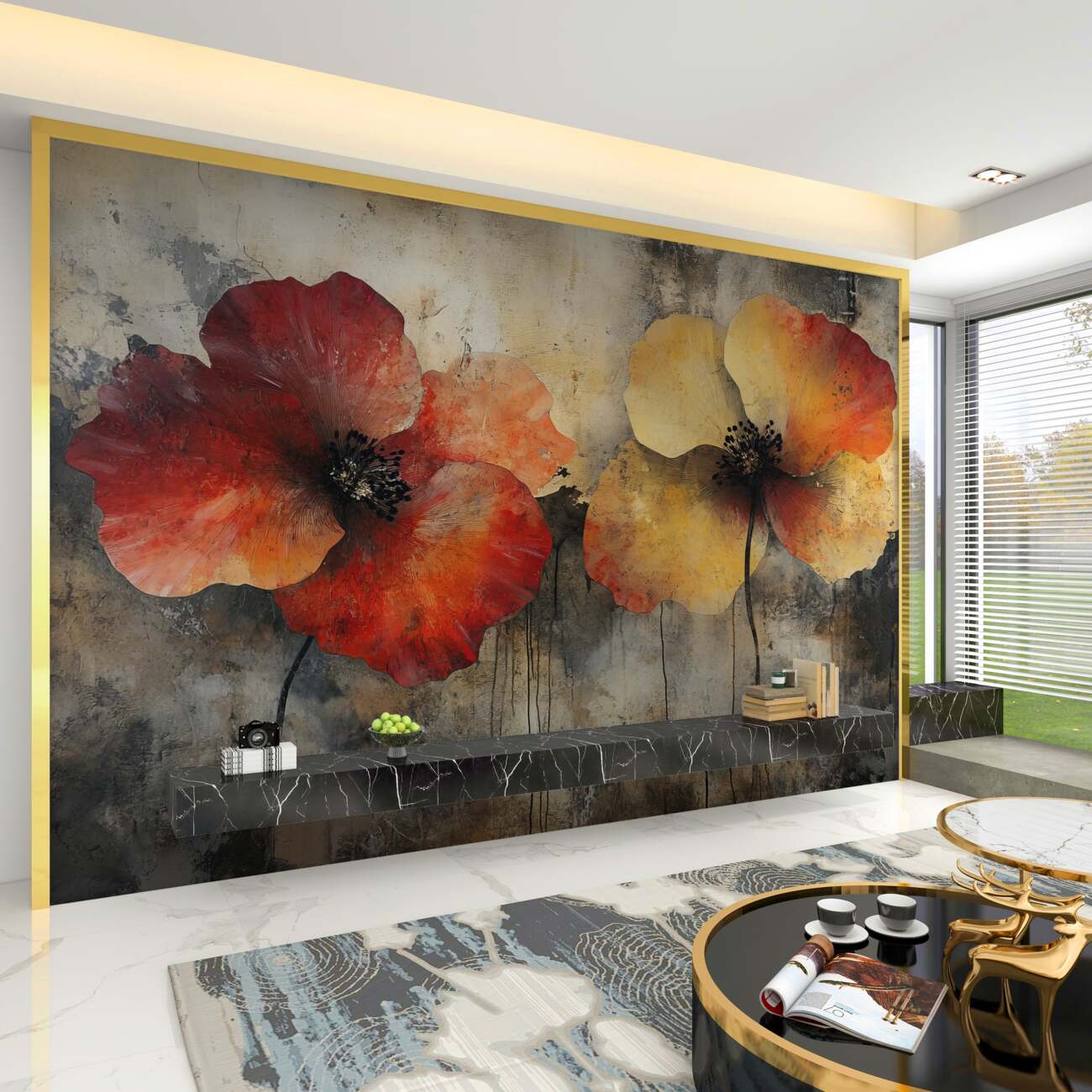 Fototapeta Poppy Away - Rainy