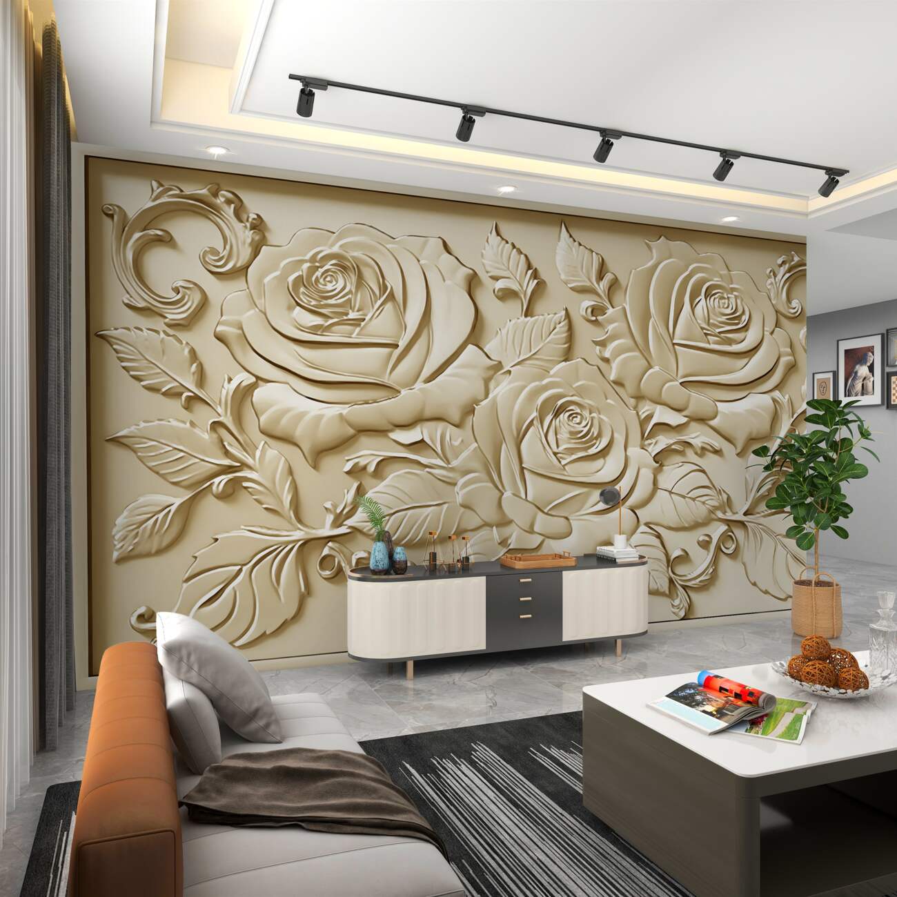 Fototapeta Pąki tekstury Roses 3D