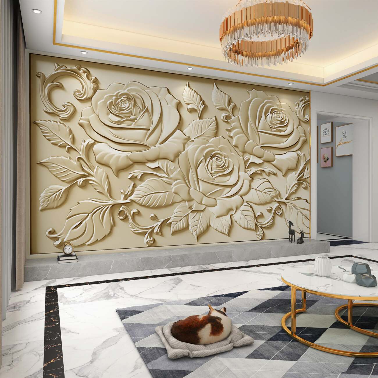 Fototapeta Pąki tekstury Roses 3D