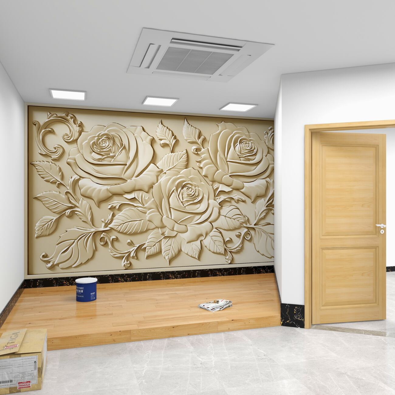 Fototapeta Pąki tekstury Roses 3D