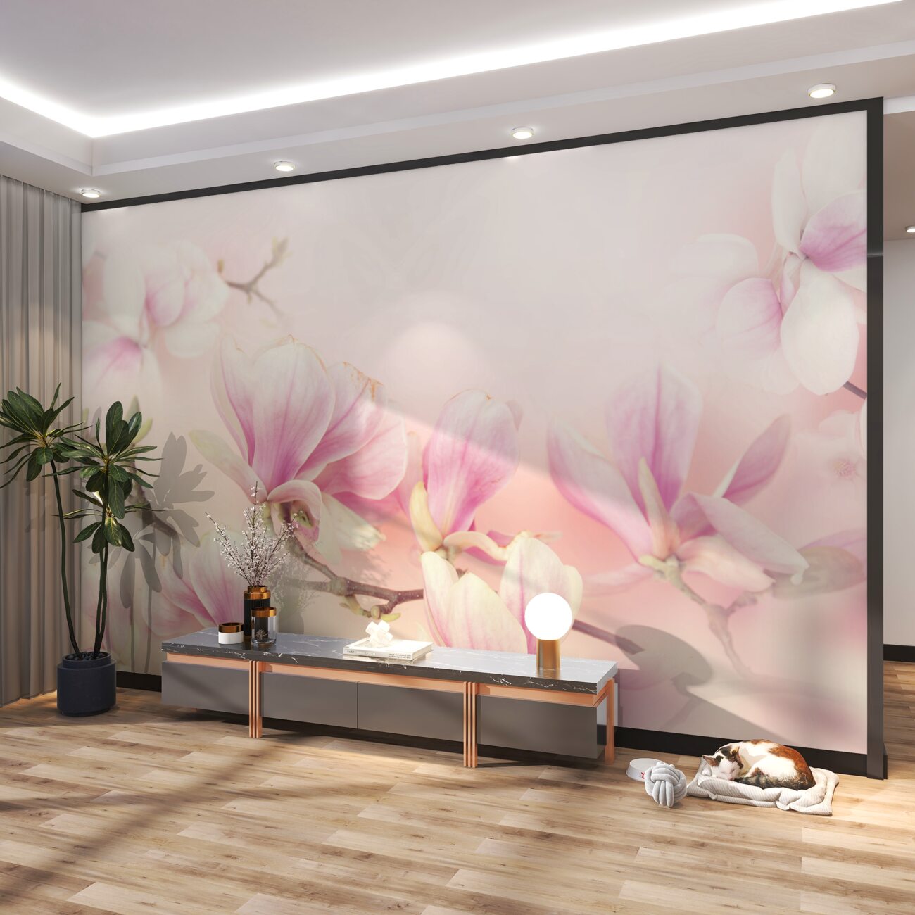 Fototapeta Młode różowe magnolias