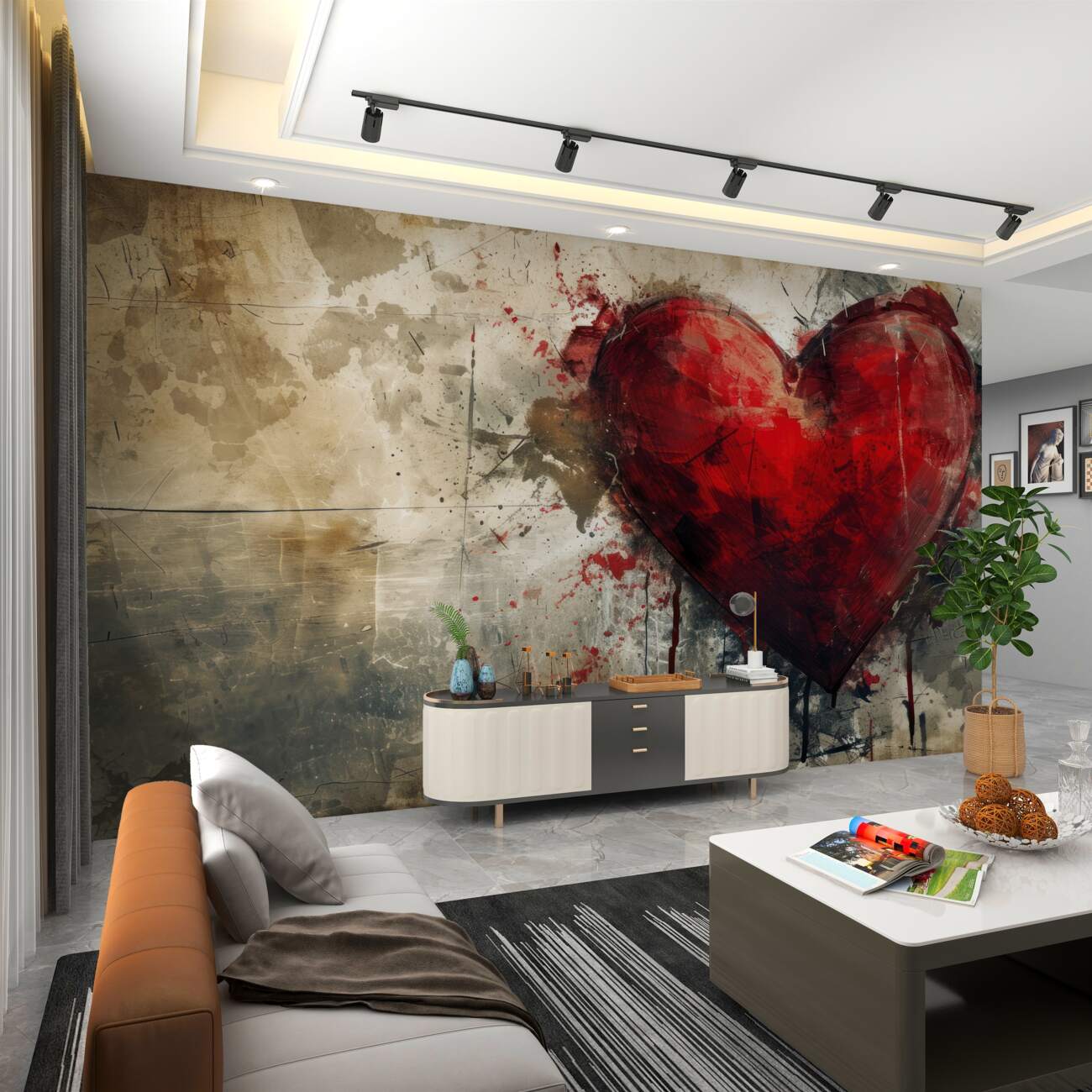 Fototapeta Czerwony Volume 3D Heart