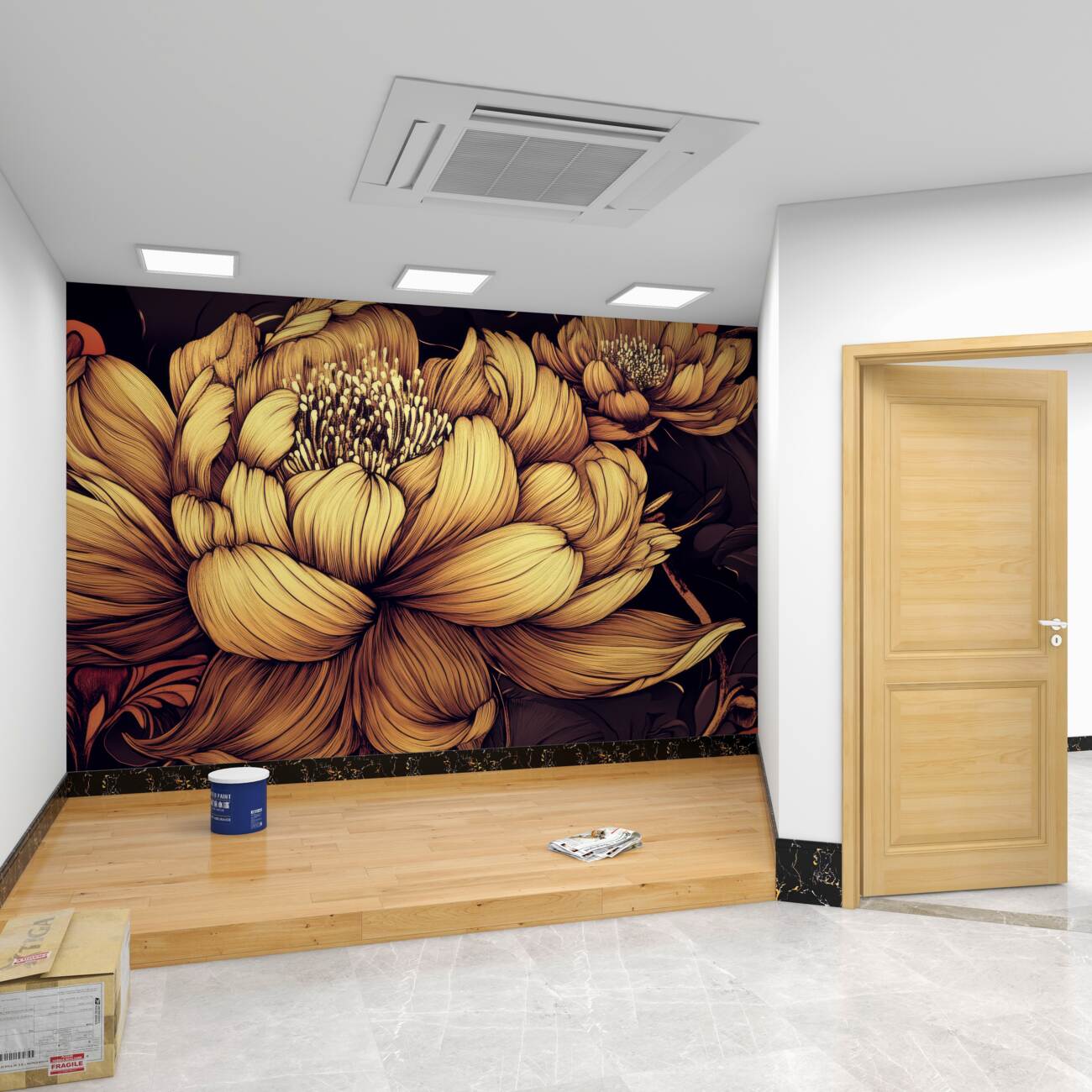 Fototapeta Teksturowany kwitnący aster