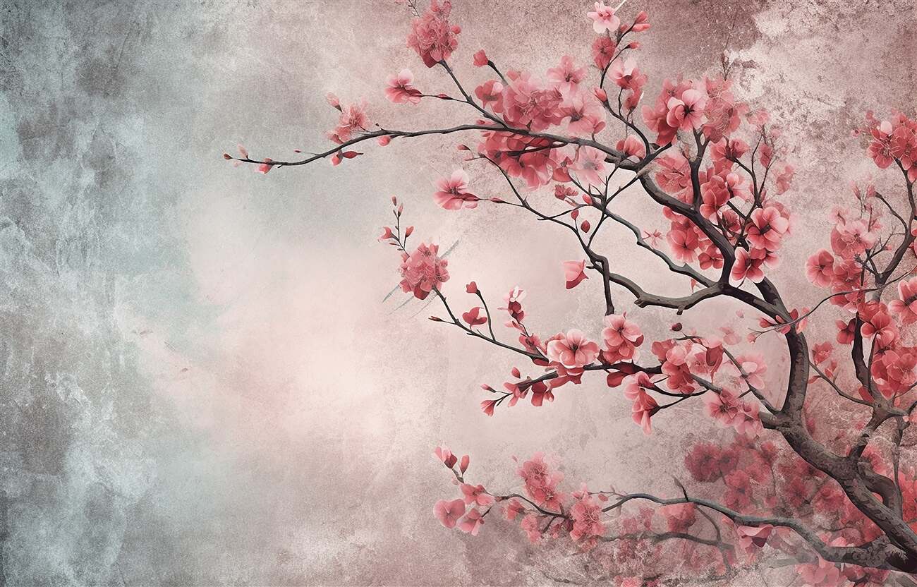 Fototapeta Gałęzie czerwonego koloru sakura