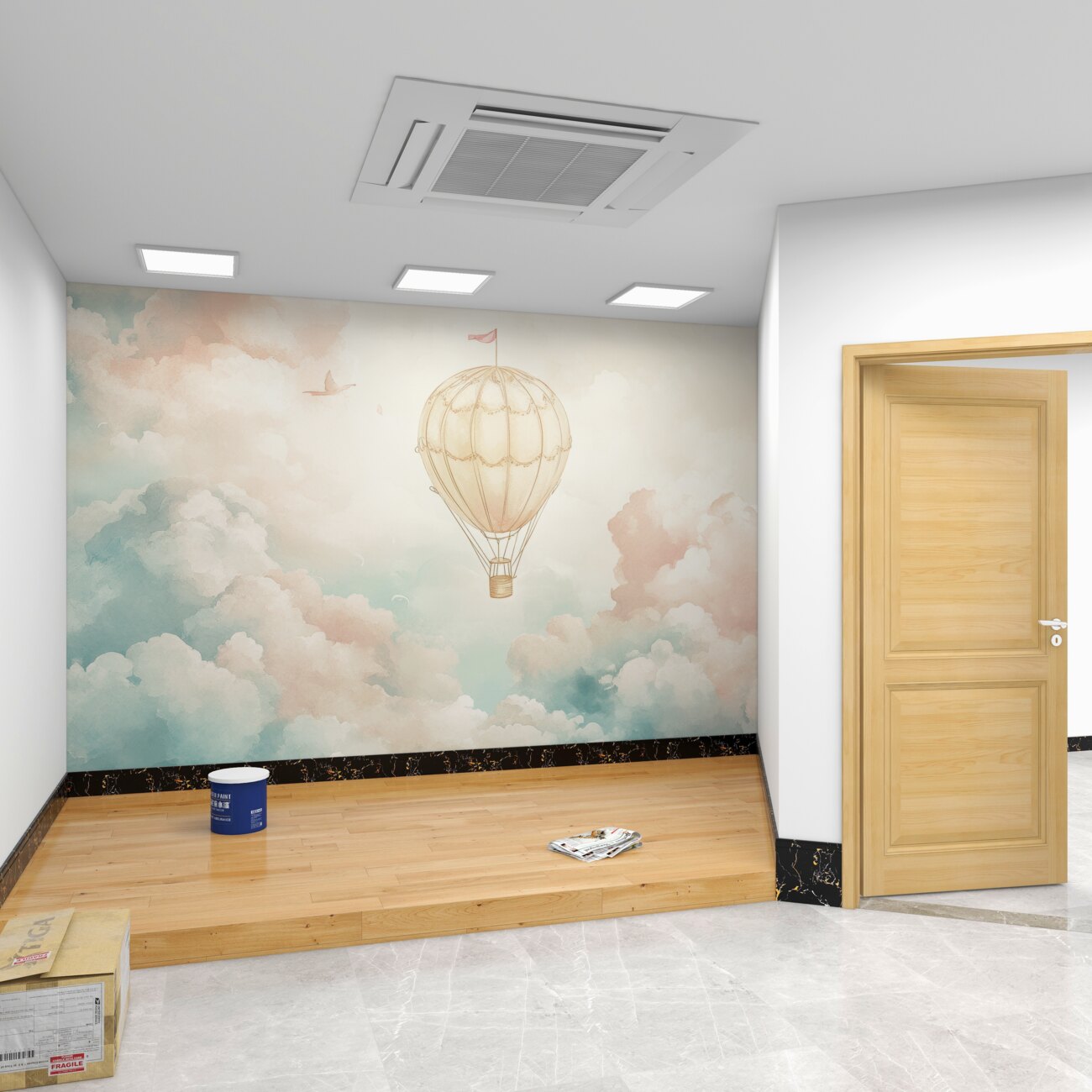 Fototapeta Balon leci o świcie
