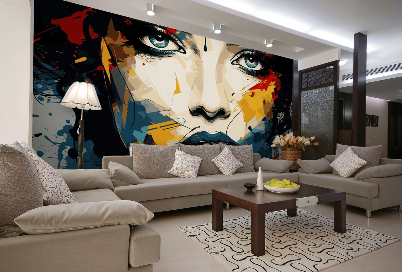 Fototapeta Obraz dziewczyny w pop -art -paints