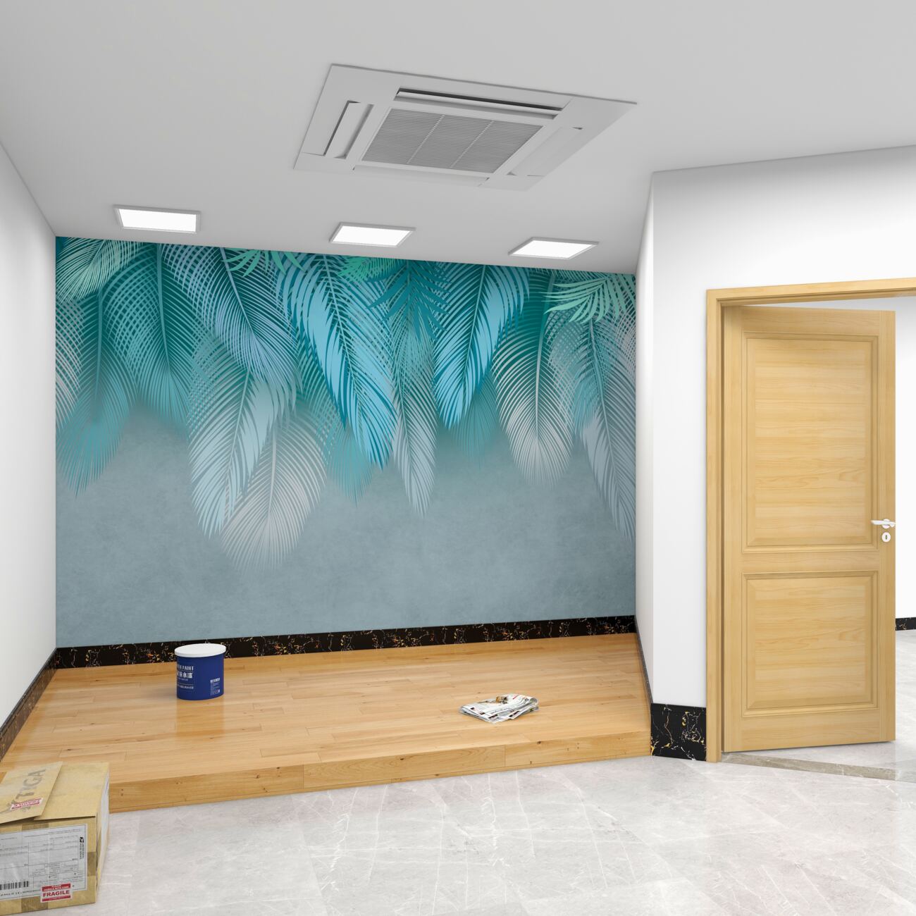 Fototapeta Blue -Feather Fall