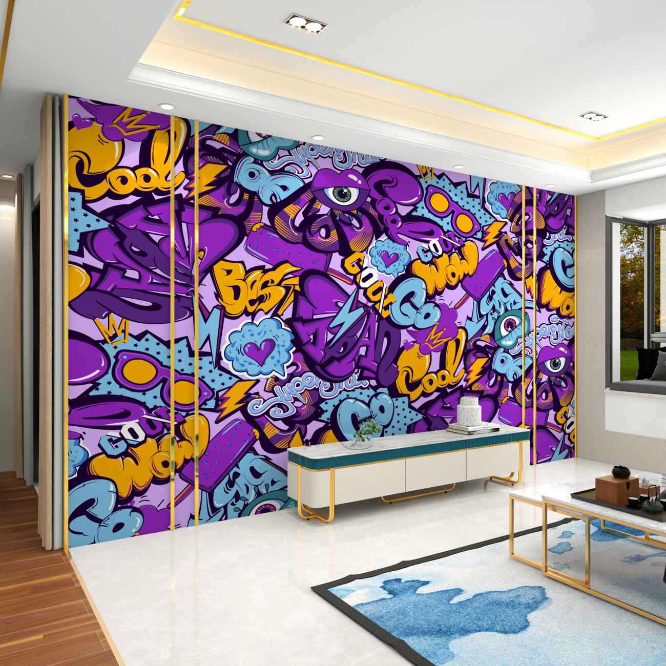 Fototapeta Nowoczesne napisy w graffiti