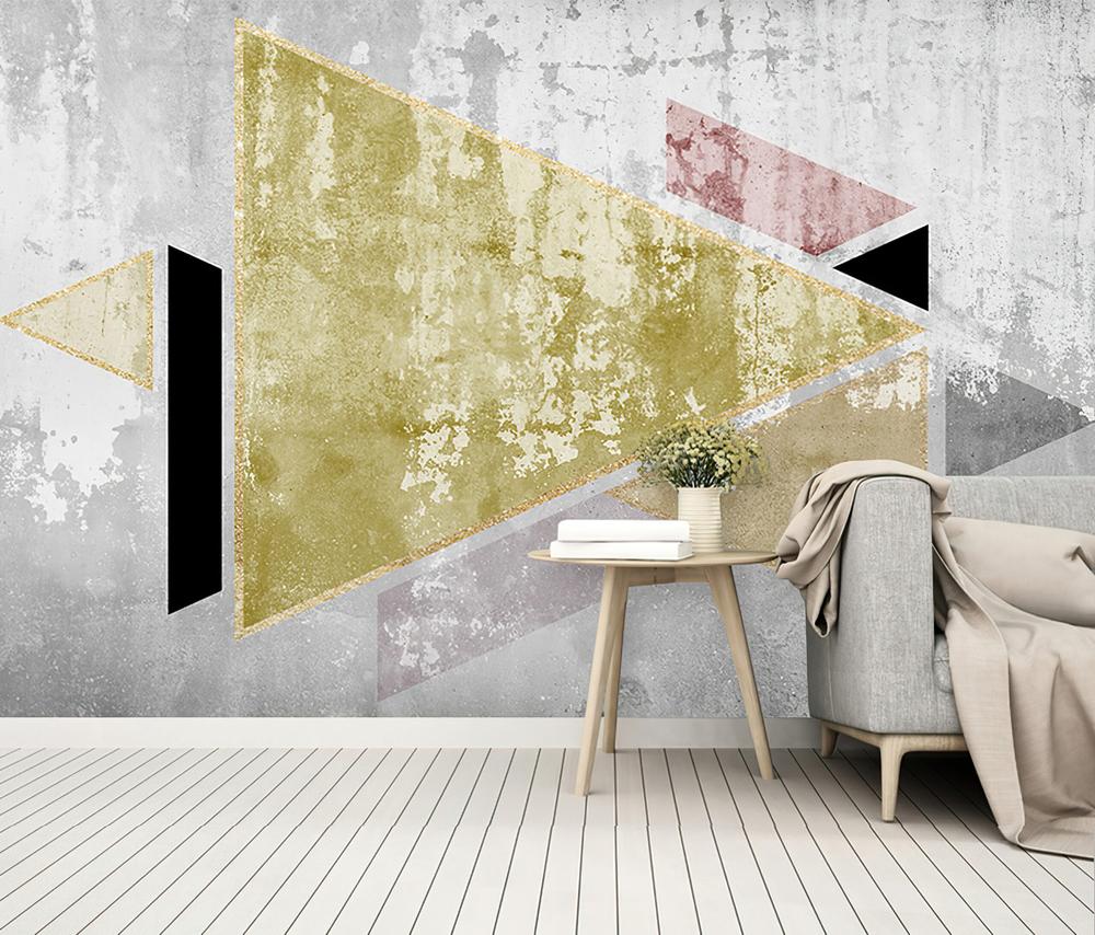 Fototapeta gold geometry anime metro