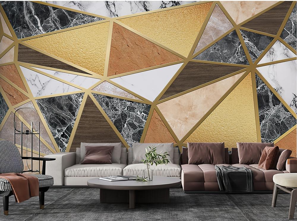 Fototapeta geometryczna złotawa