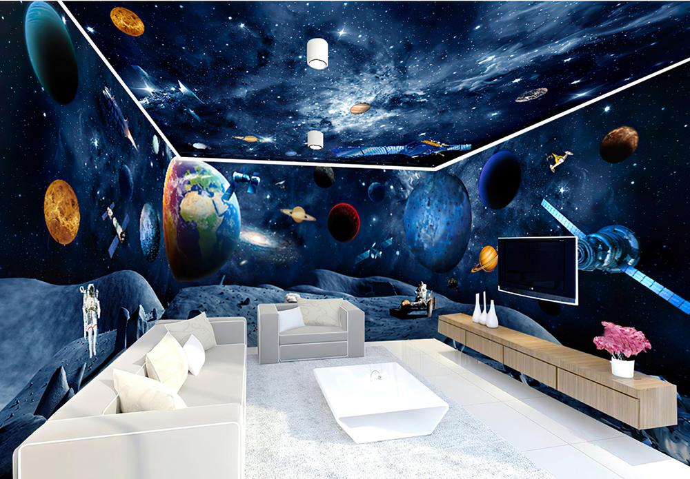Fototapeta planety kosmiczne ciemnoniebieskie