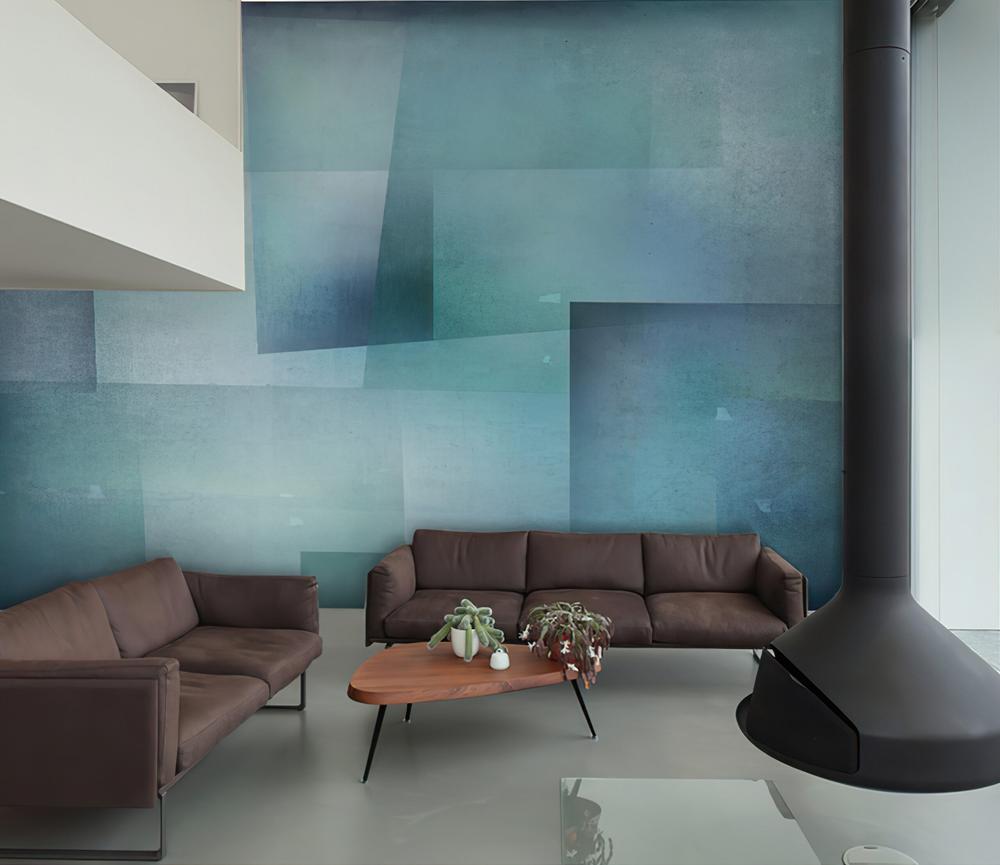 Fototapeta geometryczna niebieska
