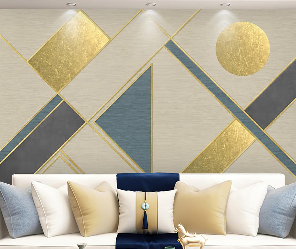 Fototapeta geometryczna szara niebieska