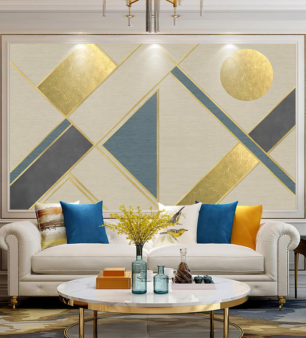 Fototapeta geometryczna szara niebieska
